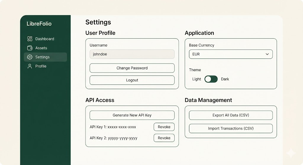Settings Page New